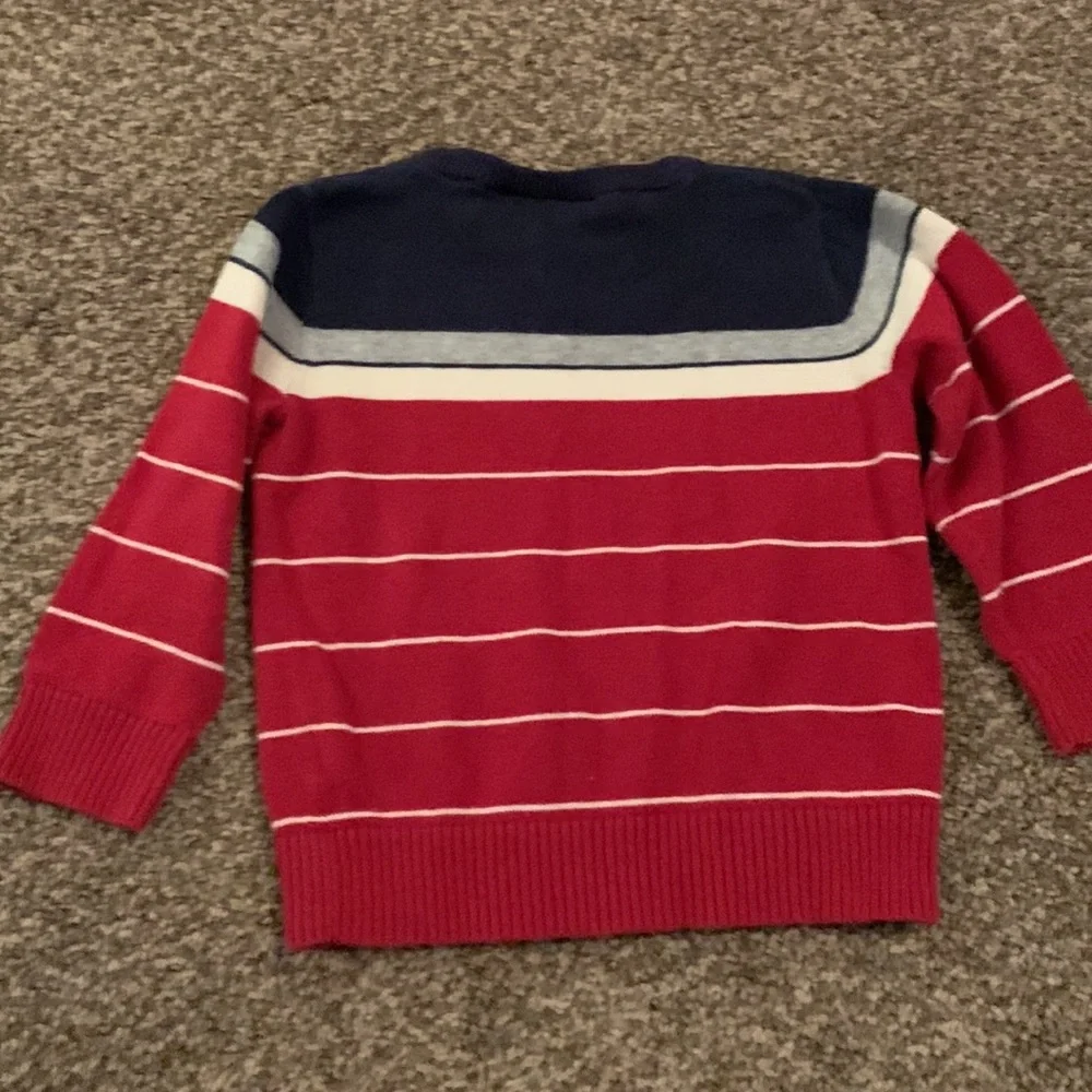 The Children’s Place Vintage Red Strip Sweater Boys 12-18 Month